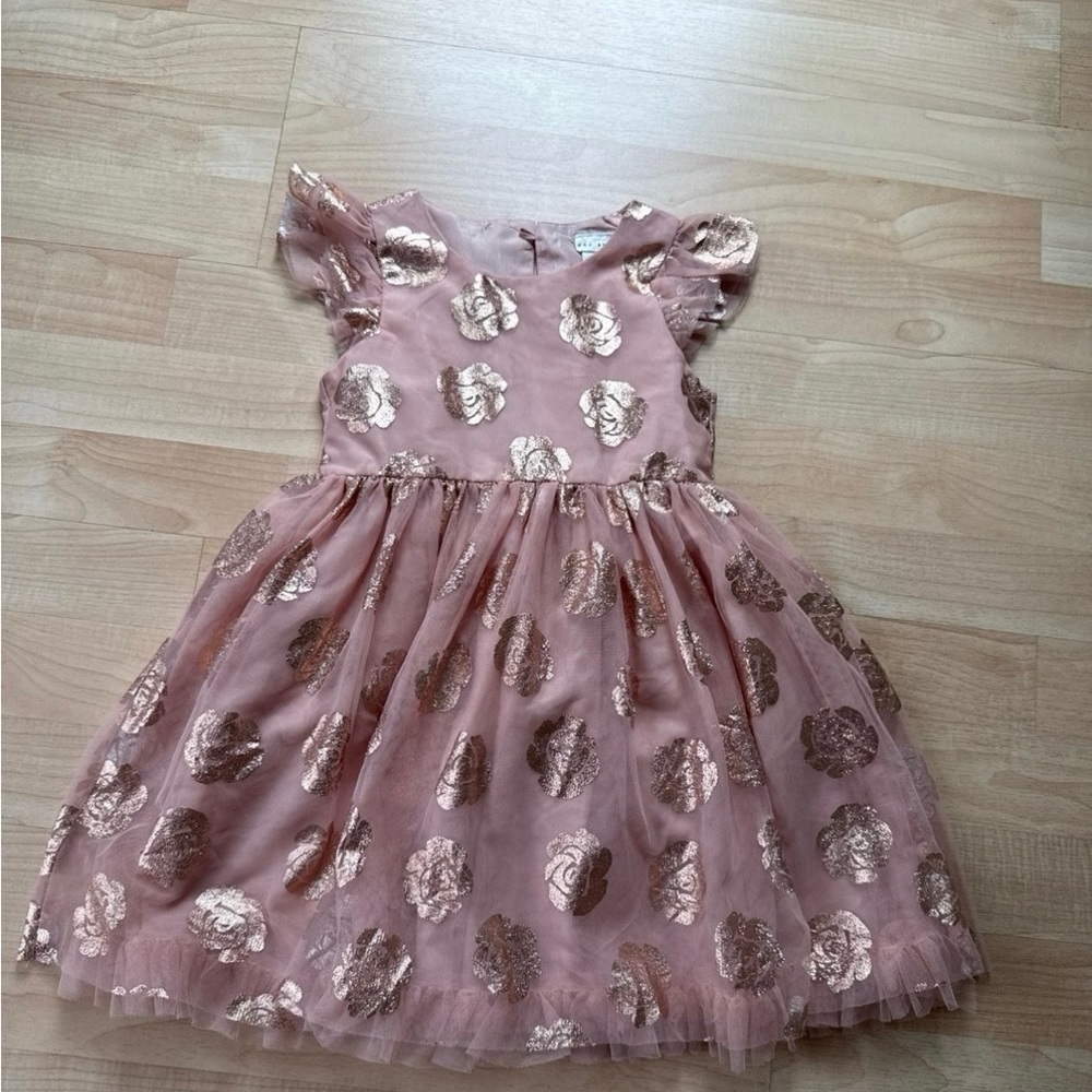 Max Studio Blush Dress with Metallic Accents